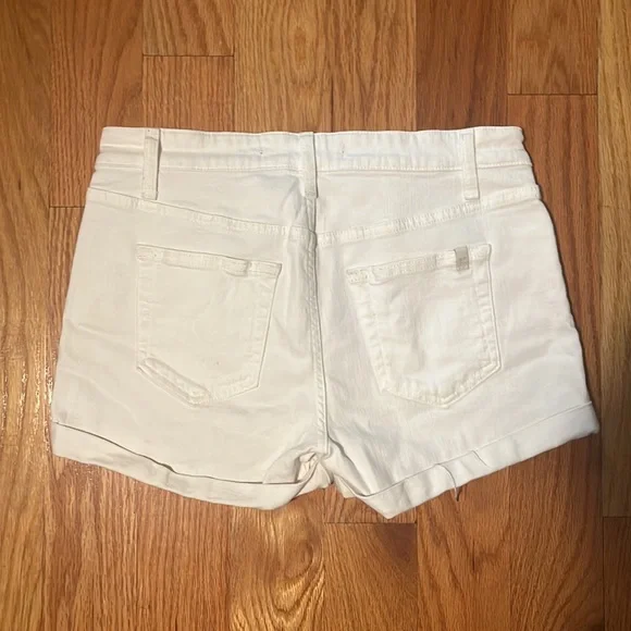 Joe’s Jeans- Cuffed Jean Shorts - White - 27" - Picture 2 of 5